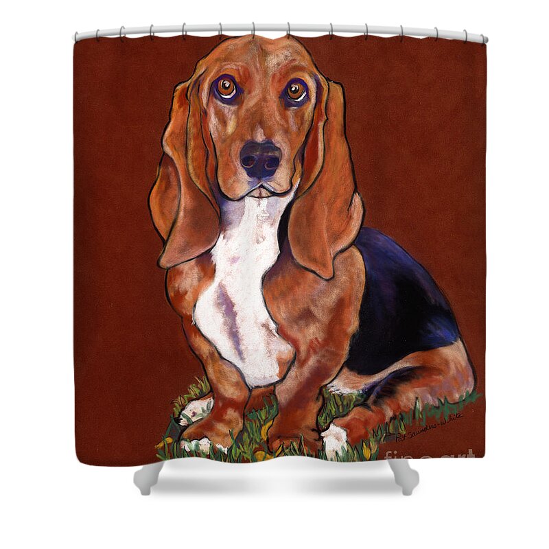Animal Portraits Shower Curtain featuring the pastel Hope by Pat Saunders-White
