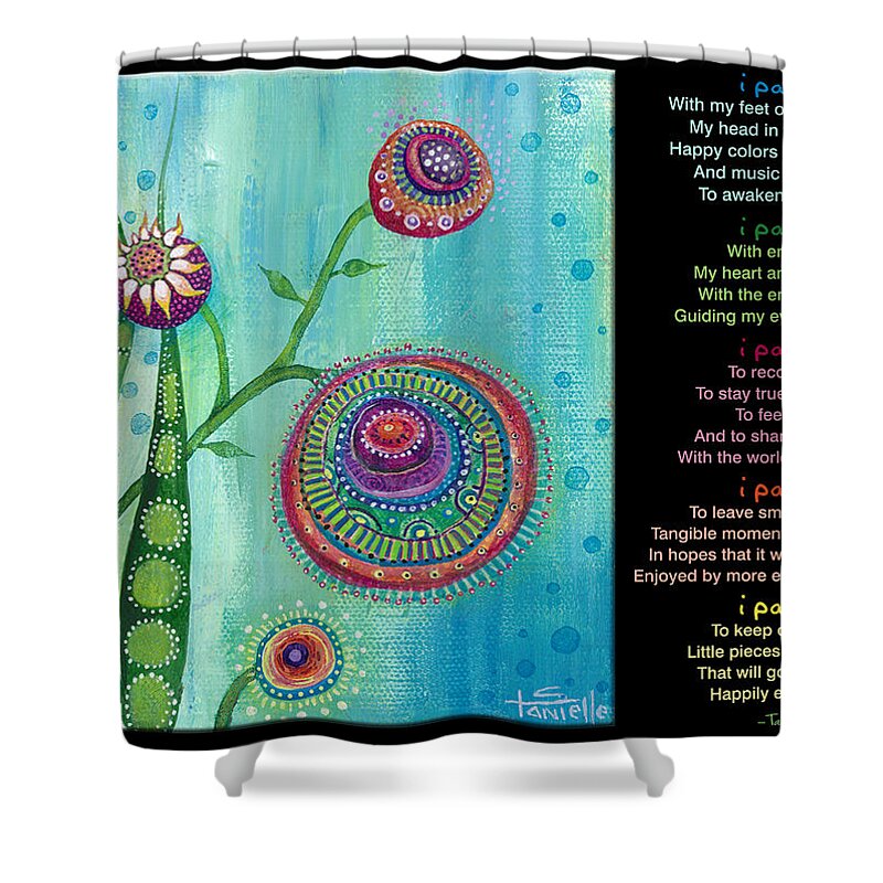 Hope Shower Curtain featuring the painting Hope with Poem by Tanielle Childers