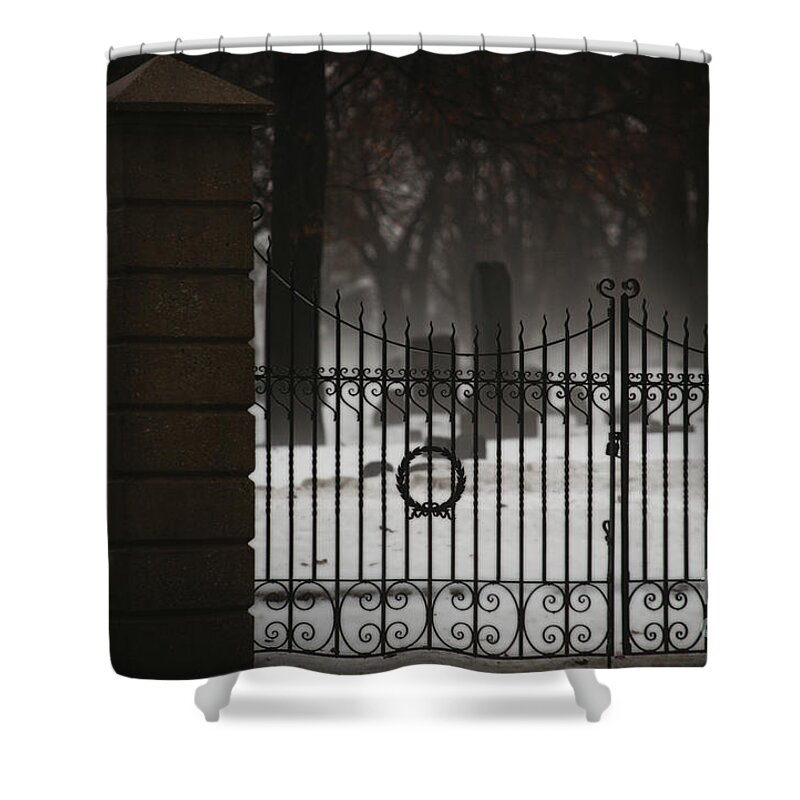 Fence Shower Curtain featuring the photograph Hopeful Expectation by Linda Shafer