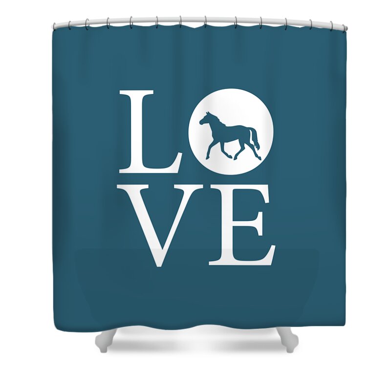 Horse Shower Curtain featuring the digital art Horse Love by Nancy Ingersoll