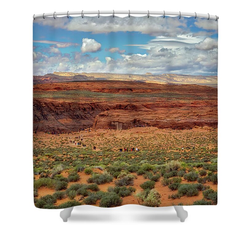 Horseshoe Bend Shower Curtain featuring the photograph Horseshoe Bend - Arizona by Jennifer Rondinelli Reilly - Fine Art Photography