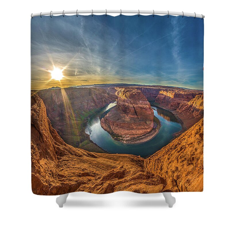 Horseshoe Bend Shower Curtain featuring the photograph Horseshoe Bend by Bryan Xavier