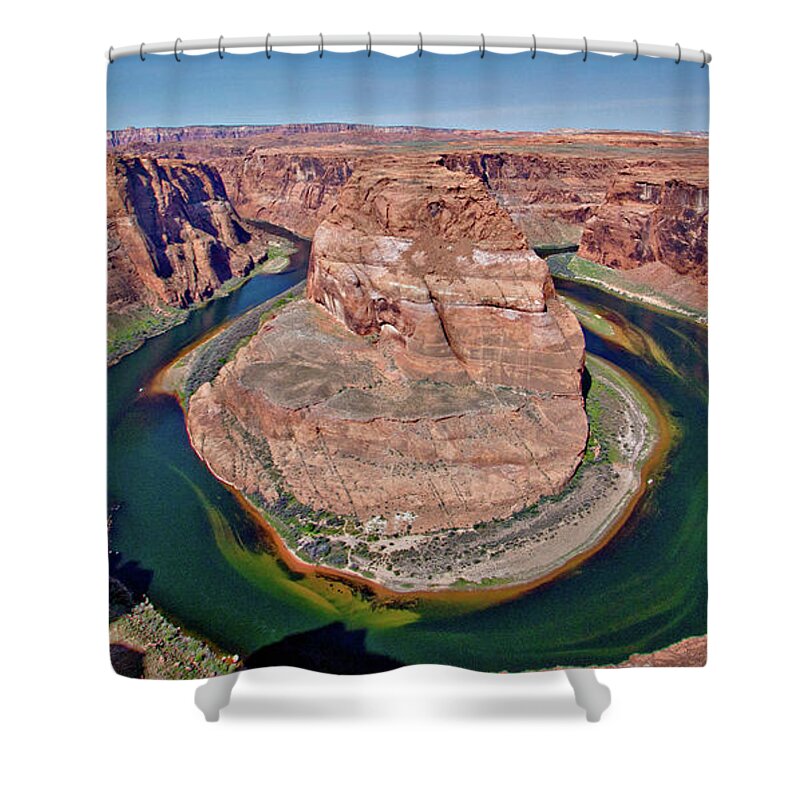 Photography By Suzanne Stout Shower Curtain featuring the photograph Horseshoe Bend Overlook by Suzanne Stout