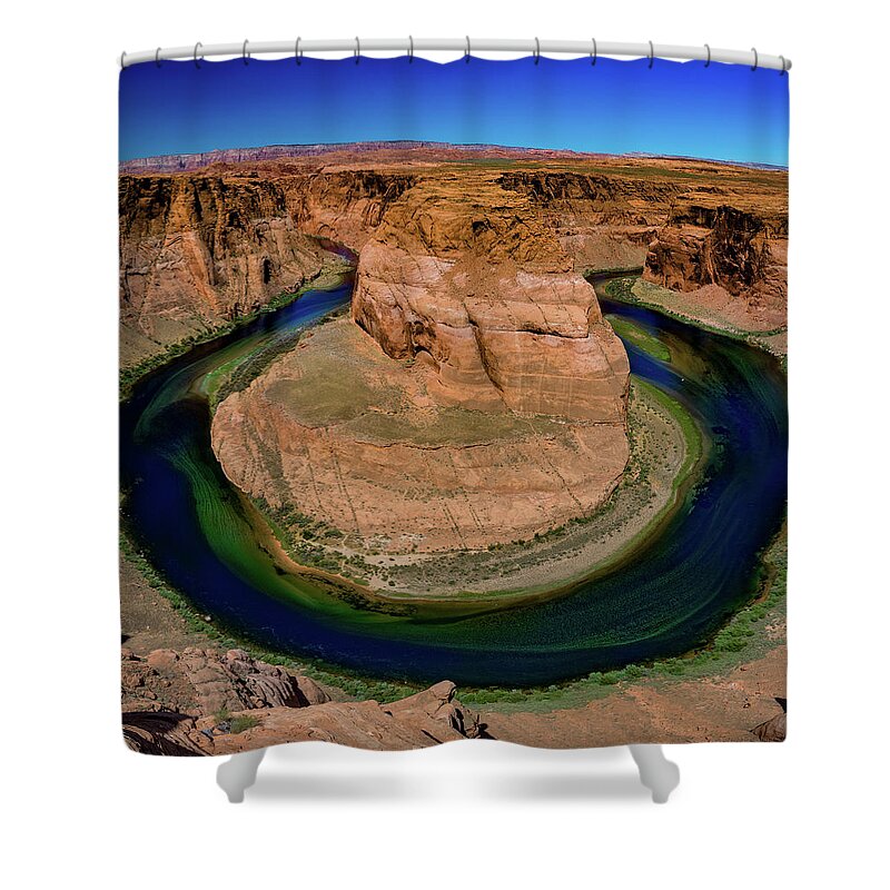 Horseshoe Shower Curtain featuring the photograph Horseshoe Bend by Phil Abrams