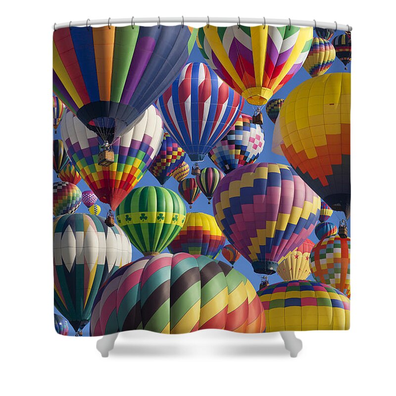 Hot Air Balloon Shower Curtain featuring the photograph Hot Air Ballooning 3 by Anthony Totah