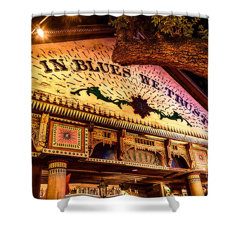 House Of Blues Shower Curtain featuring the photograph House of Blues #2 by David Smith