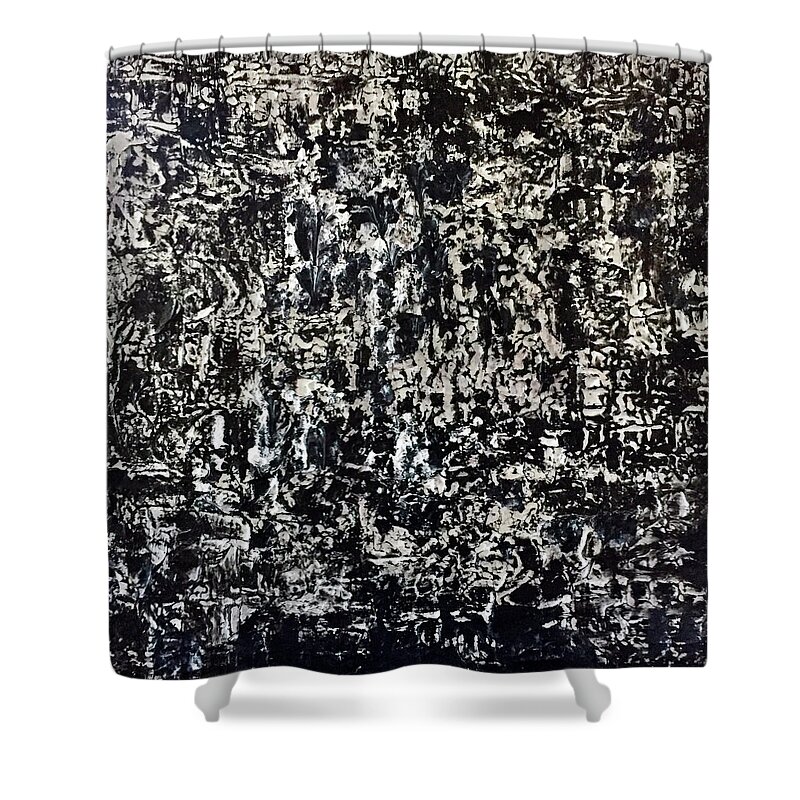 Abstract Shower Curtain featuring the painting How to cover up a big mistake by Dennis Ellman
