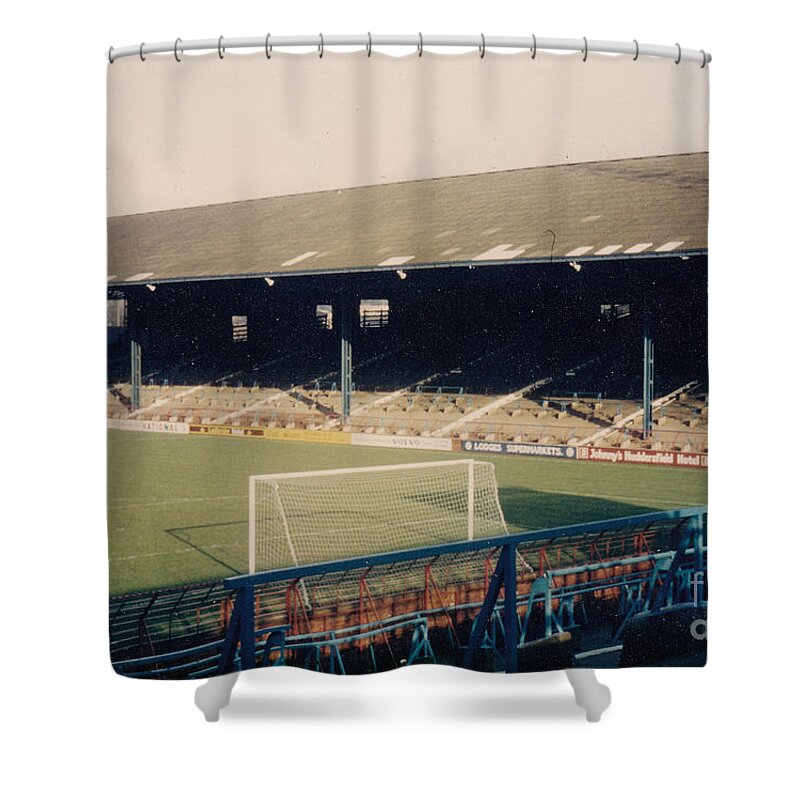  Shower Curtain featuring the photograph Huddersfield Town - Leeds Road - Popular Terrace 1 - 1970s by Legendary Football Grounds