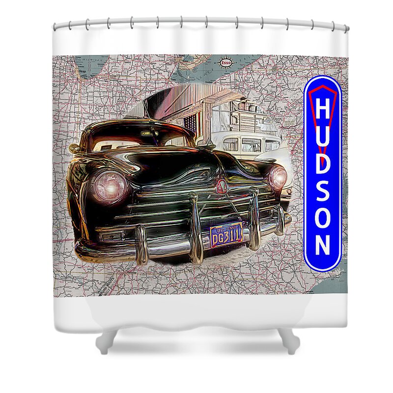 Hudson Shower Curtain featuring the digital art Hudson 2 by Barry Wills