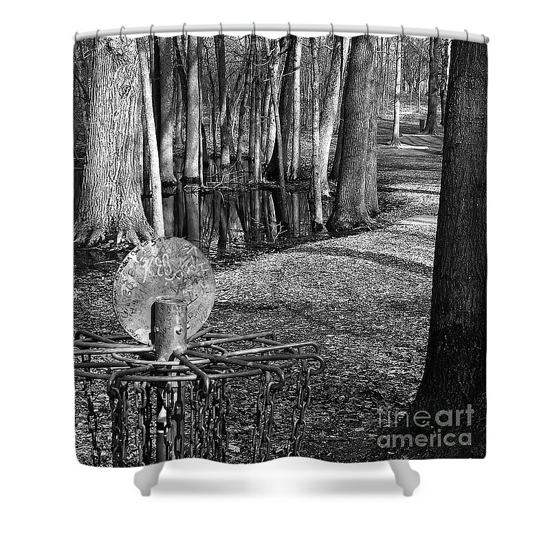 Disc Golf Shower Curtain featuring the photograph Hudson Mills Disc Golf by Phil Perkins