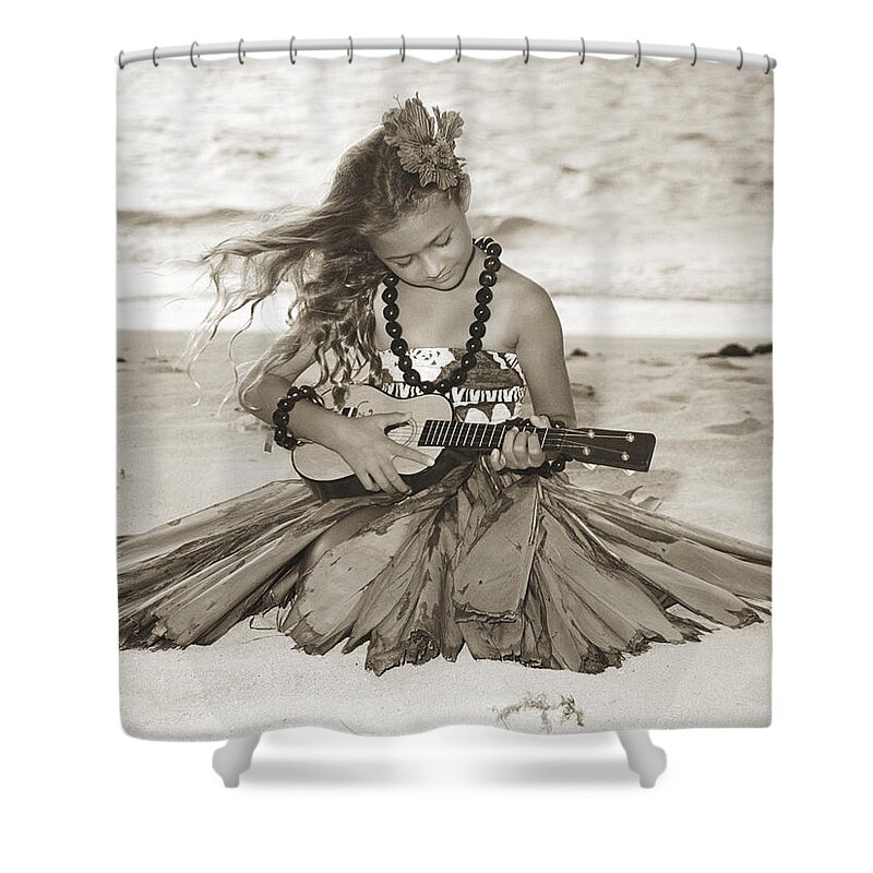 50-csm0089 Shower Curtain featuring the photograph Hula Girl by Himani - Printscapes