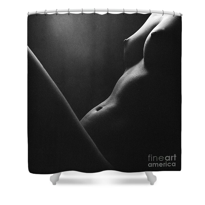 Human Shower Curtain featuring the photograph Human form abstract body part by Anonymous