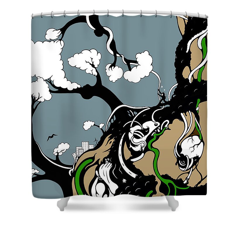 Female Shower Curtain featuring the digital art Humanity Rising by Craig Tilley
