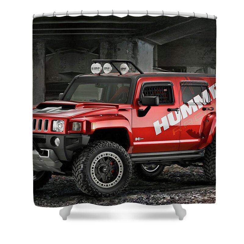 Hummer Shower Curtain featuring the photograph Hummer by Jackie Russo
