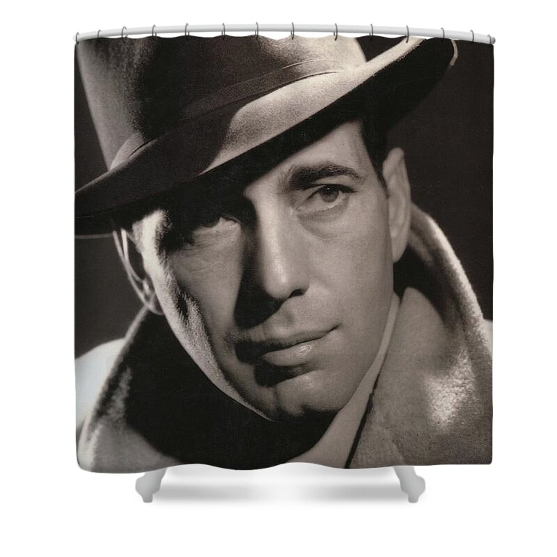 Humphrey Bogart George Hurrell Photo #1 1939 Shower Curtain featuring the photograph Humphrey Bogart George Hurrell photo #1 1939 by David Lee Guss