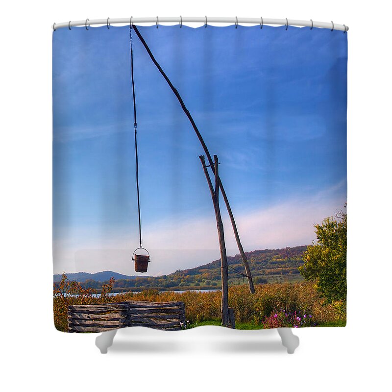 Well Shower Curtain featuring the photograph Hungarian Well by Peter Kennett