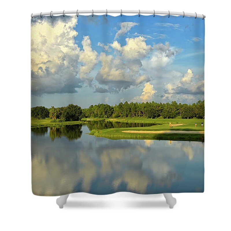 Landscape Shower Curtain featuring the photograph Hunter's Green Hole 18 by Steven Sparks