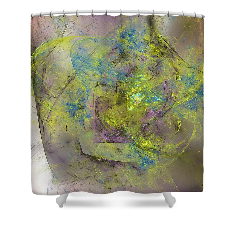 Art Shower Curtain featuring the digital art Hunters, Hunted by Jeff Iverson
