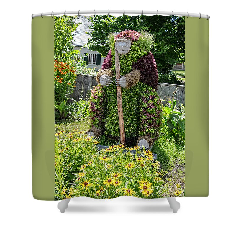Horticulture Shower Curtain featuring the photograph Huron Wendat Topiary Spirit Bear by Venetia Featherstone-Witty