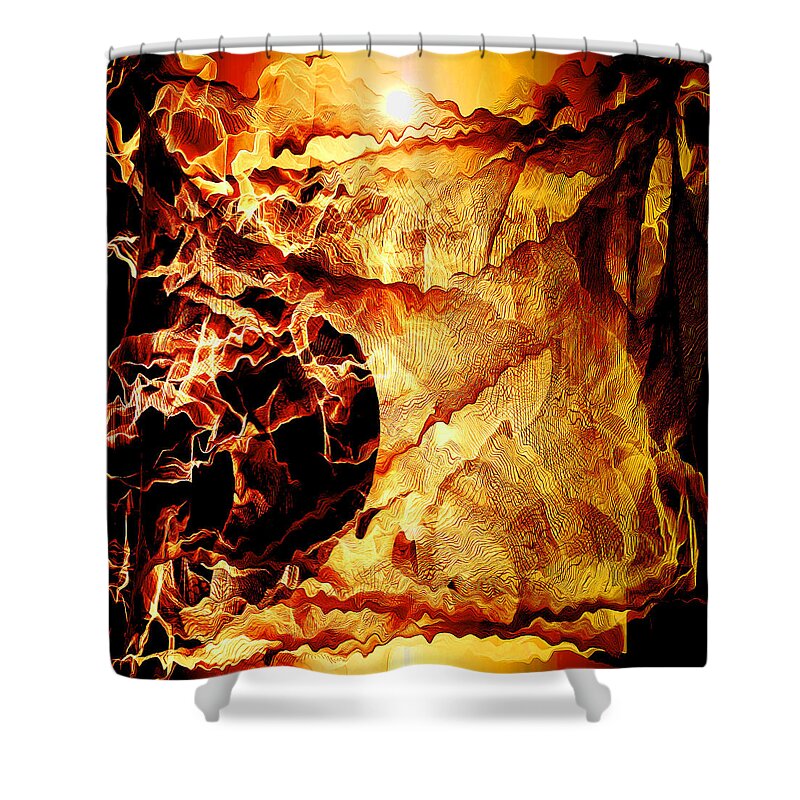 Vector Shower Curtain featuring the digital art Hurricane by ThomasE Jensen