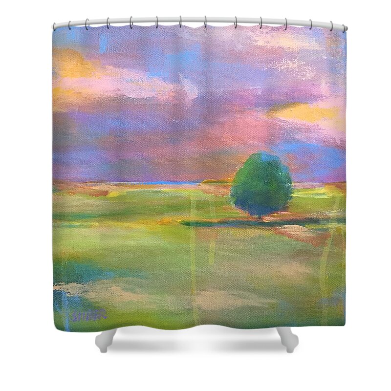 Hush Shower Curtain featuring the painting Hush by Kathy Stiber