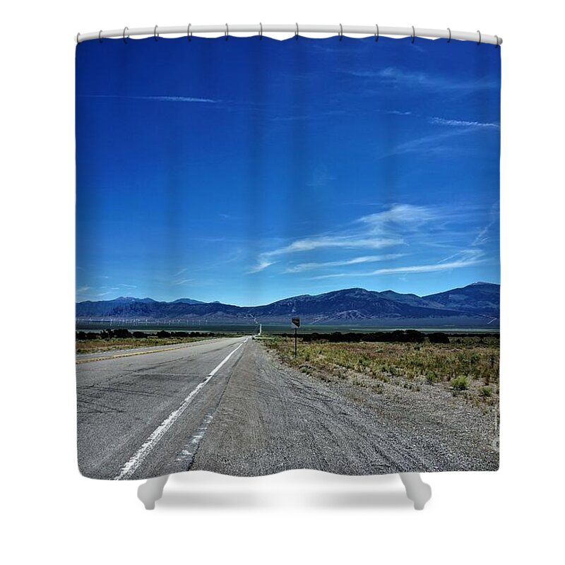 Nevada Shower Curtain featuring the photograph HWY 50, Nevada by Merle Grenz