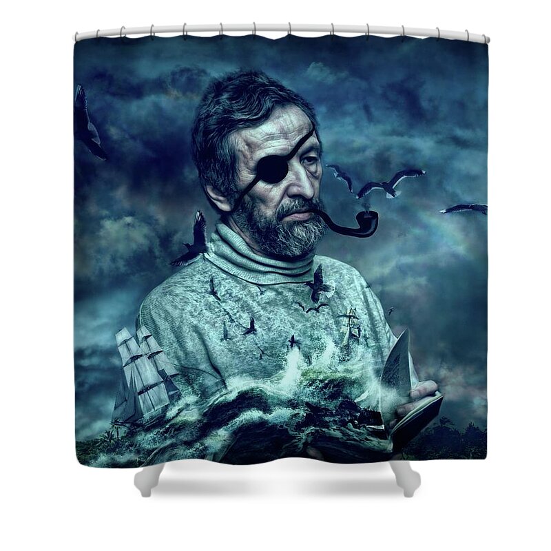 The Storm Shower Curtain featuring the digital art I AM the Storm by Lilia D