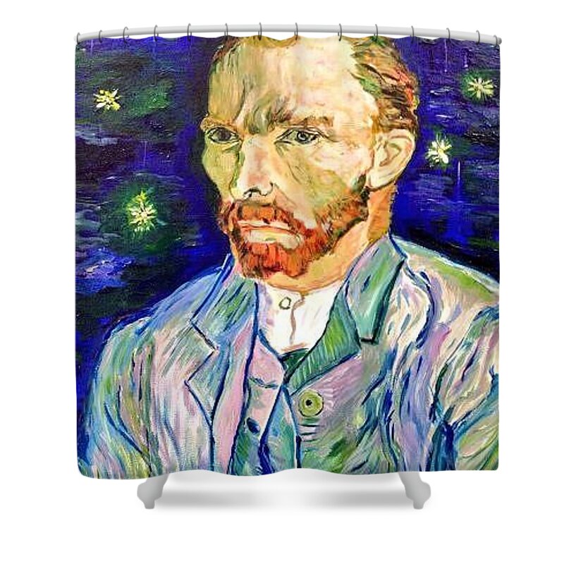 Vincent Van Gogh Shower Curtain featuring the painting I dream my painting and I paint my dream by Belinda Low