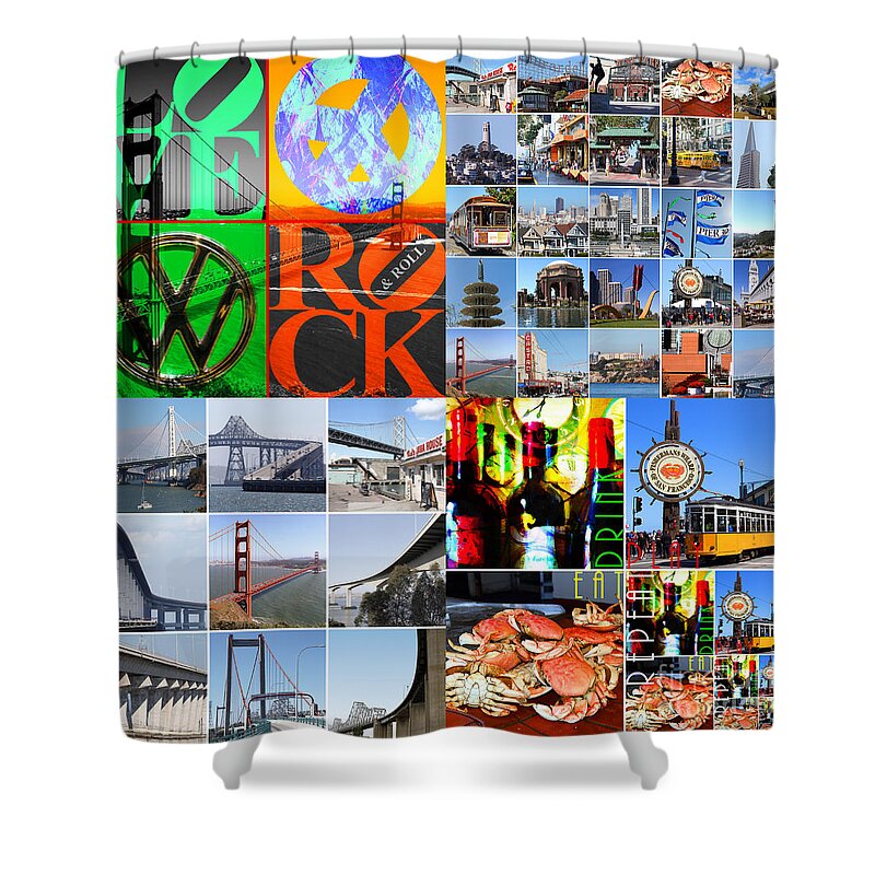 Wingsdomain Shower Curtain featuring the photograph I Left My Heart In San Francisco 20140418 by Wingsdomain Art and Photography