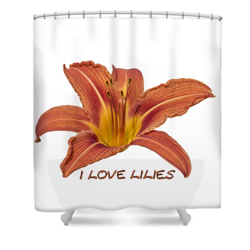 Brunello (asiatic Lily) Shower Curtain featuring the photograph I love Lilies 2018 by Thomas Young
