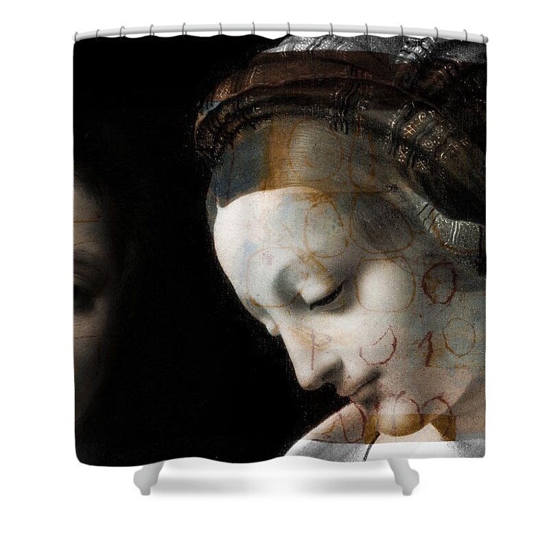 Classical Shower Curtain featuring the digital art I Still Haven't Found What I'm looking For by Paul Lovering