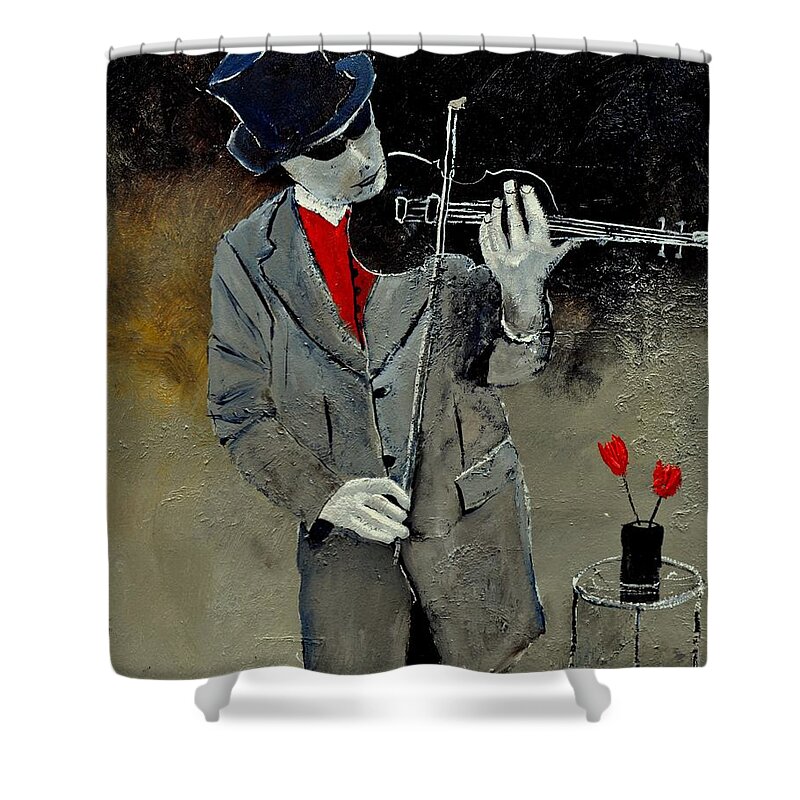 Music Shower Curtain featuring the painting I ve two loves by Pol Ledent