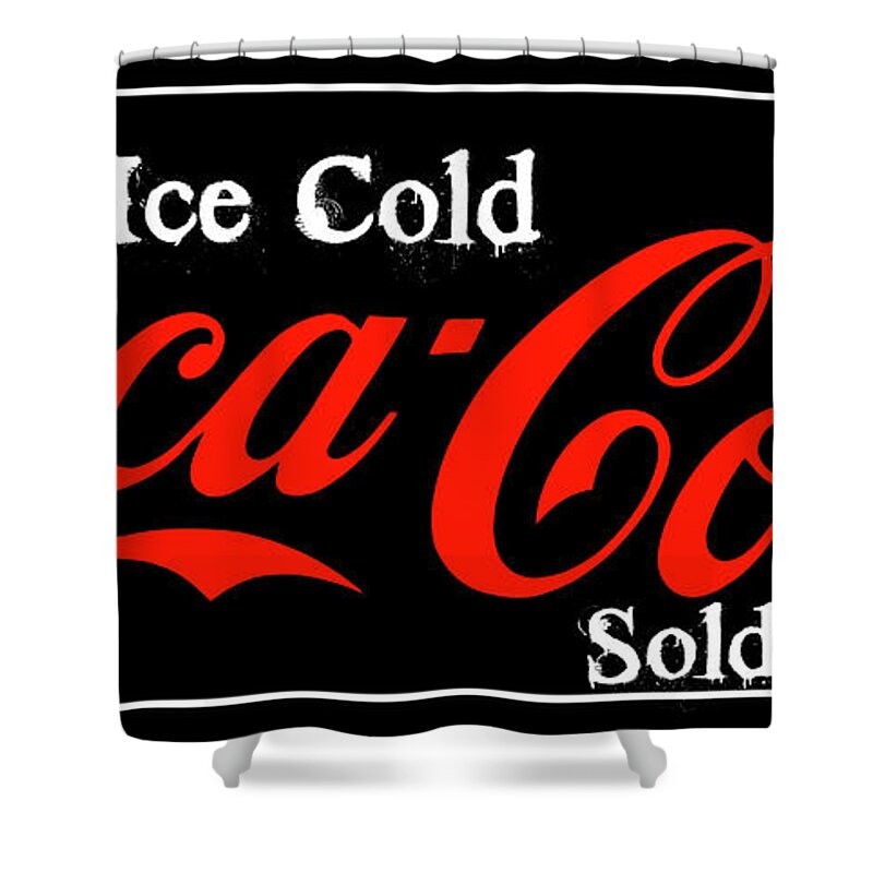 Coke Signage Shower Curtain featuring the photograph Ice Cold Coke 11 Coca Cola Art by Reid Callaway