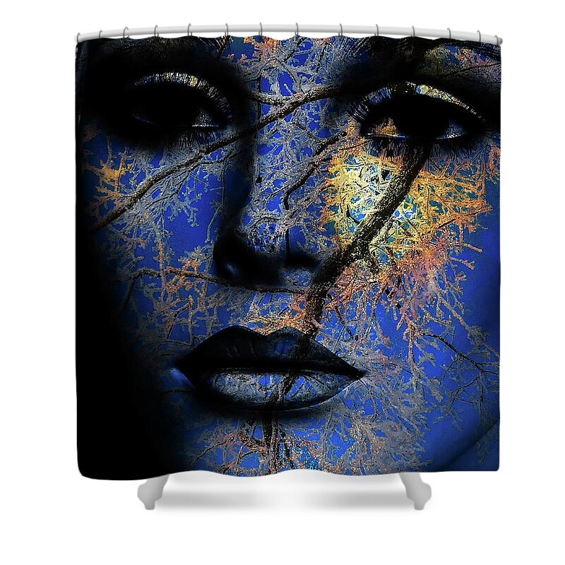 Woman Shower Curtain featuring the photograph Ice woman by Gabi Hampe