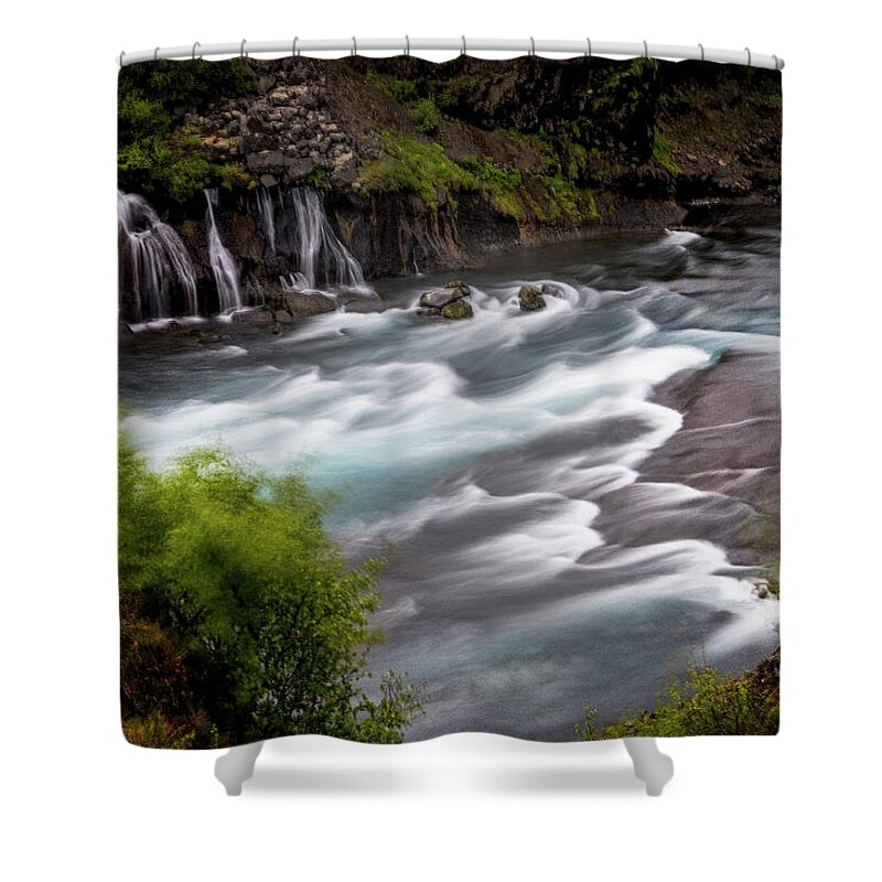 Iceland Shower Curtain featuring the photograph Iceland Waterfall II by Tom Singleton