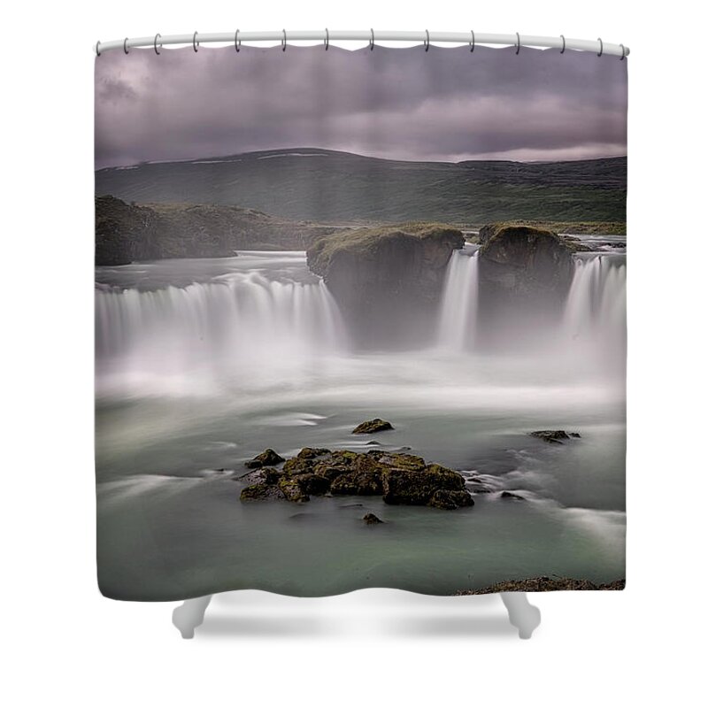 Iceland Shower Curtain featuring the photograph Iceland Waterfall by Tom Singleton