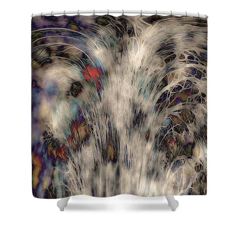Abstract Shower Curtain featuring the photograph Fire and Ice, Two by Elizabeth Tillar