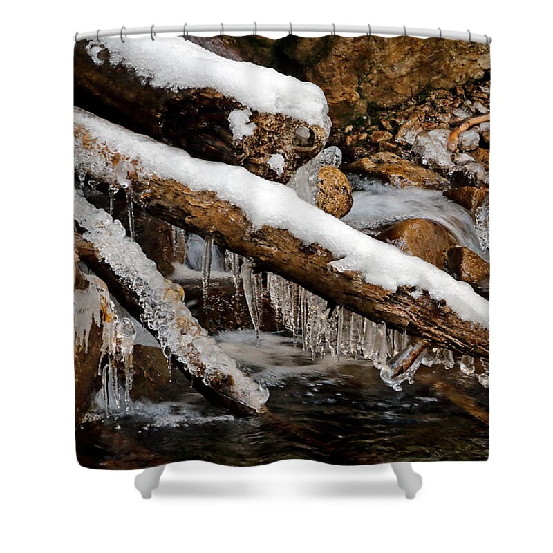 Icicles Shower Curtain featuring the photograph Icicles by Nicholas Blackwell