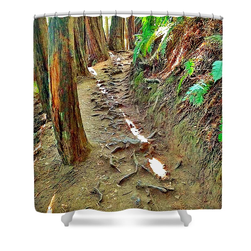 Bumpy Hike Shower Curtain featuring the photograph I'd Rather Be Hiking by Kathy Kelly