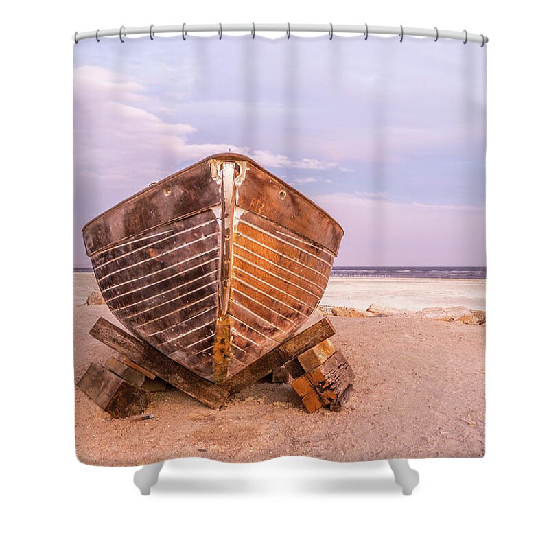 Abandoned Shower Curtain featuring the photograph If I had a Boat by Peter Tellone