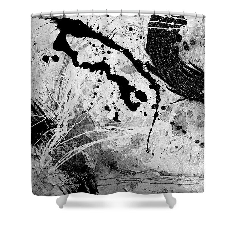 Abstract Shower Curtain featuring the painting If Not Now  When by Tracy Bonin