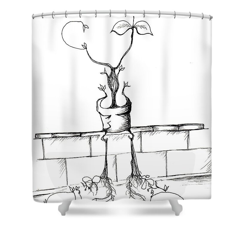 Shoes Shower Curtain featuring the drawing If the shoe fits by Doug Johnson
