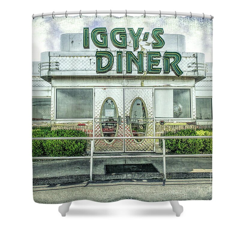 Iggy Shower Curtain featuring the photograph Iggy's Diner by Lynn Sprowl