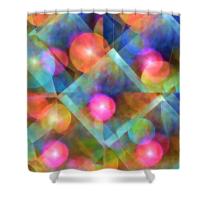 Illumination Shower Curtain featuring the mixed media Illumination by Laurie's Intuitive