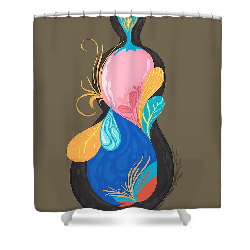 Imaginary Shower Curtain featuring the digital art Imaginary Plants by Noppadol Sankankaew
