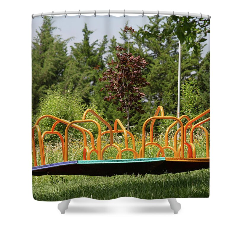 Playground Shower Curtain featuring the photograph Imagine How by Alana Thrower