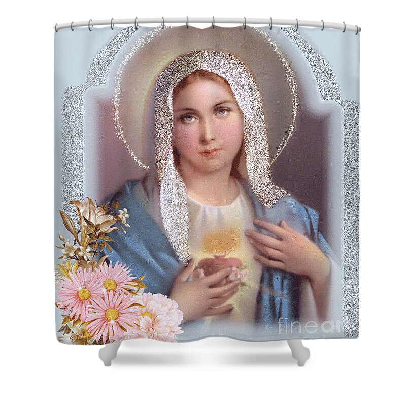 Public Image Shower Curtain featuring the photograph Immaculate Heart of Mary by Doug Norkum