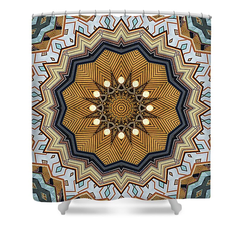 Kaleidoscope Shower Curtain featuring the digital art Impressions by Wendy J St Christopher