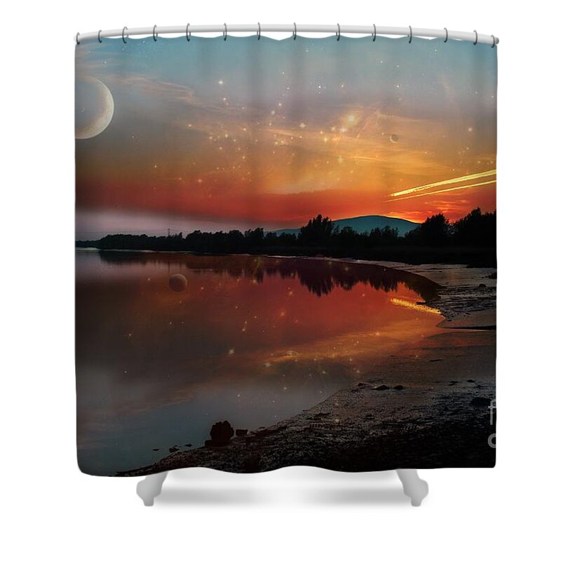 River Suir Shower Curtain featuring the photograph In a different world by Joe Cashin