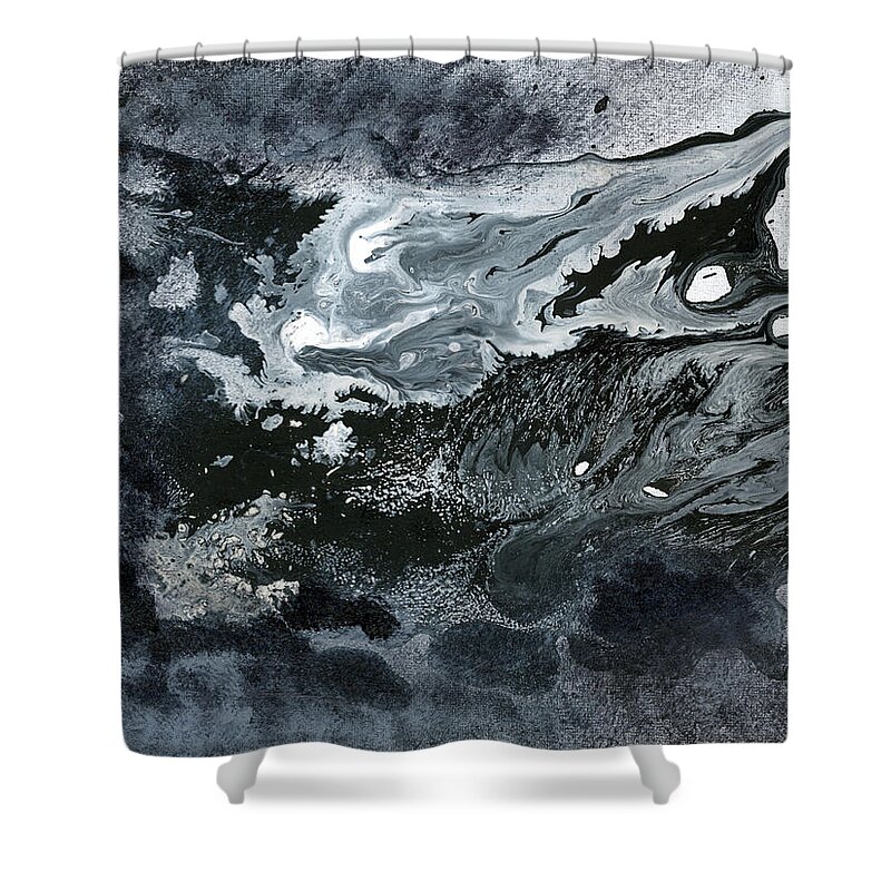 Abstract Shower Curtain featuring the painting In Ashes by Matthew Mezo